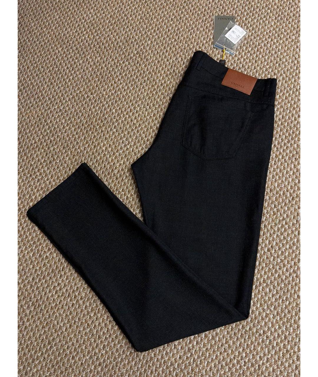 CANALI Серые шерстяные повседневные брюки, фото 5