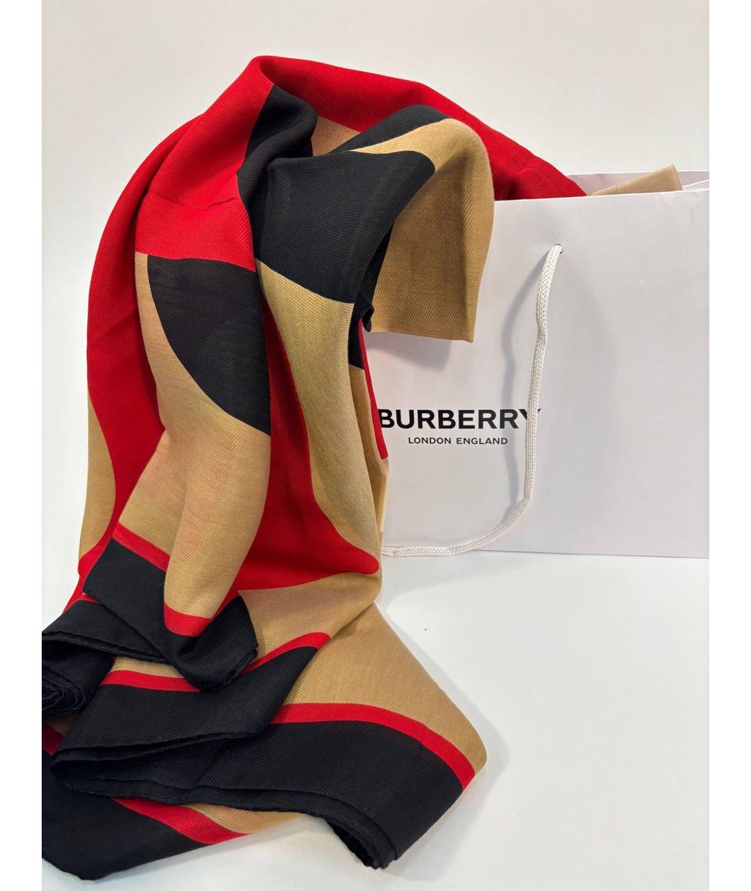BURBERRY Мульти шерстяной платок, фото 8