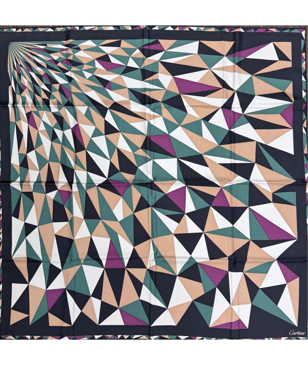 CARTIER Мульти шелковый платок, фото 1