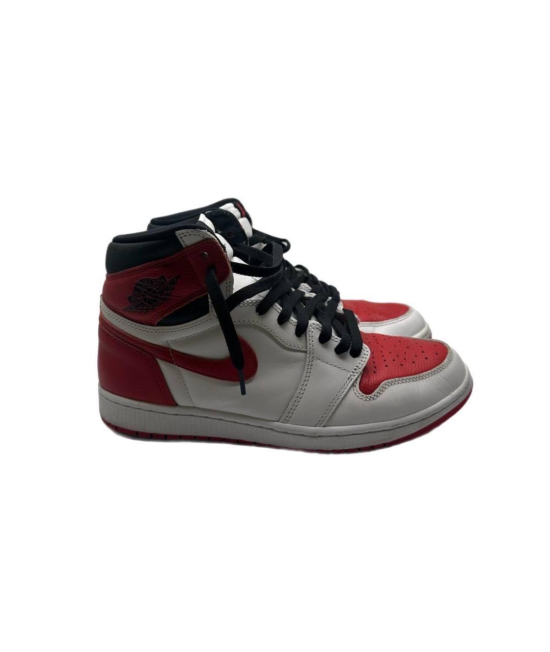 JORDAN Белые высокие кроссовки / кеды из искусственной кожи, фото 1