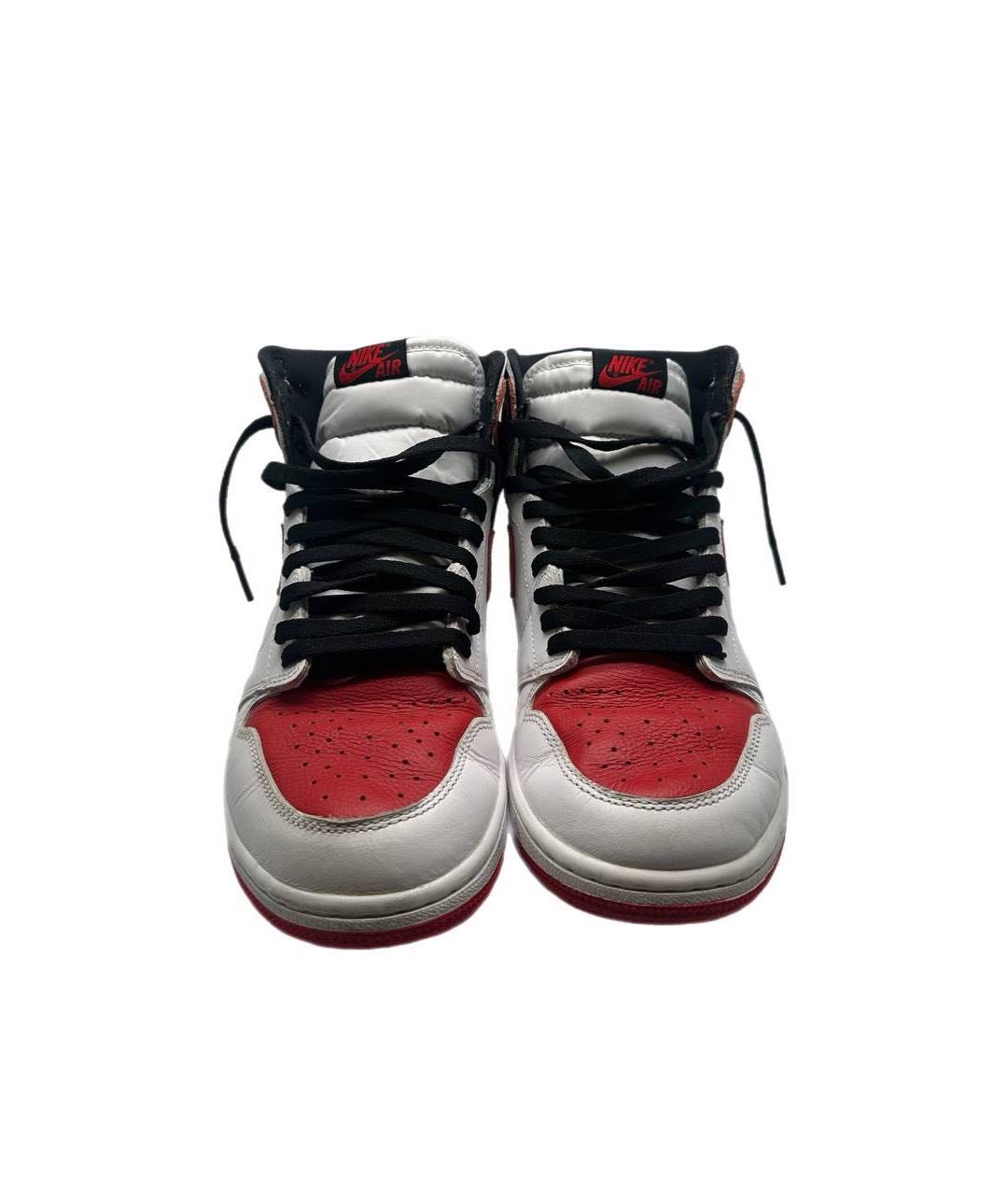 JORDAN Белые высокие кроссовки / кеды из искусственной кожи, фото 2