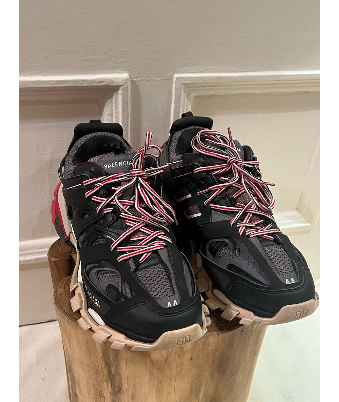 BALENCIAGA Черные текстильные низкие кроссовки / кеды, фото 3