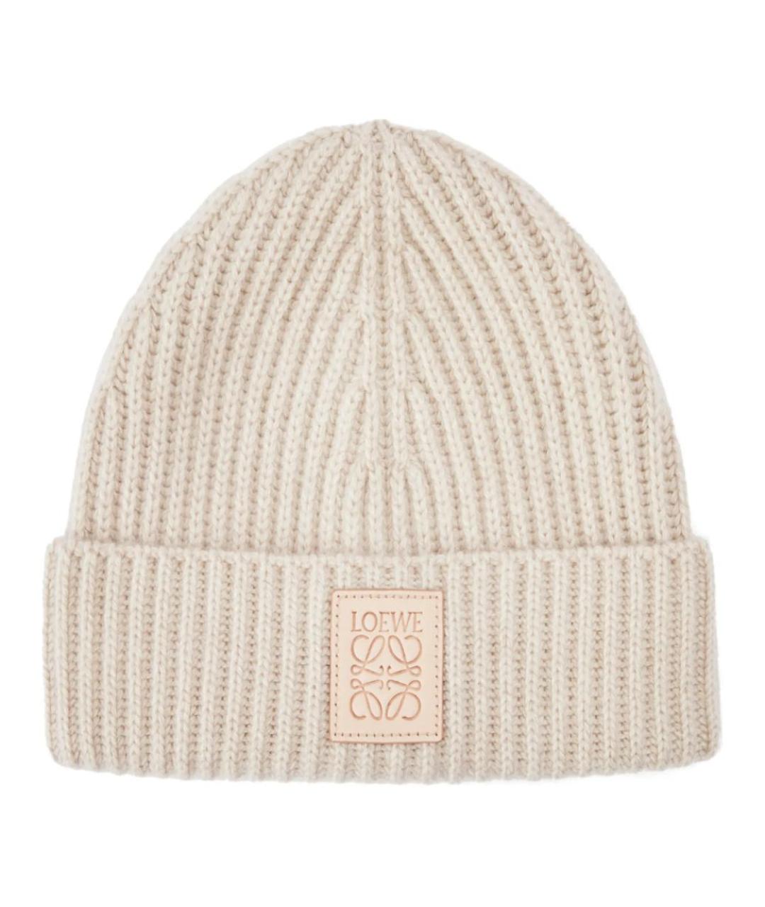 LOEWE Бежевая шапка, фото 1