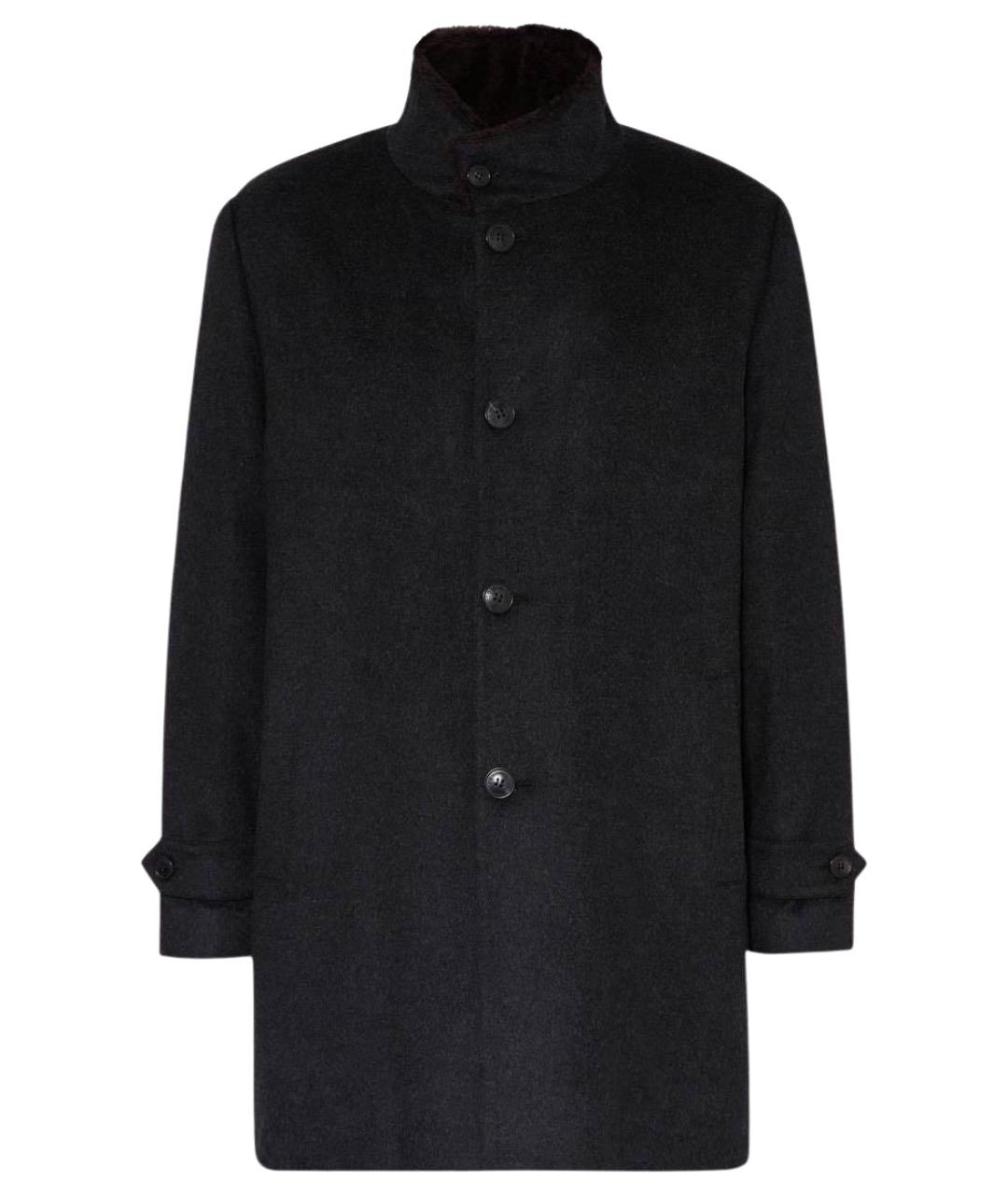 MANZONI 24 Серая шерстяная дубленка/шуба, фото 1