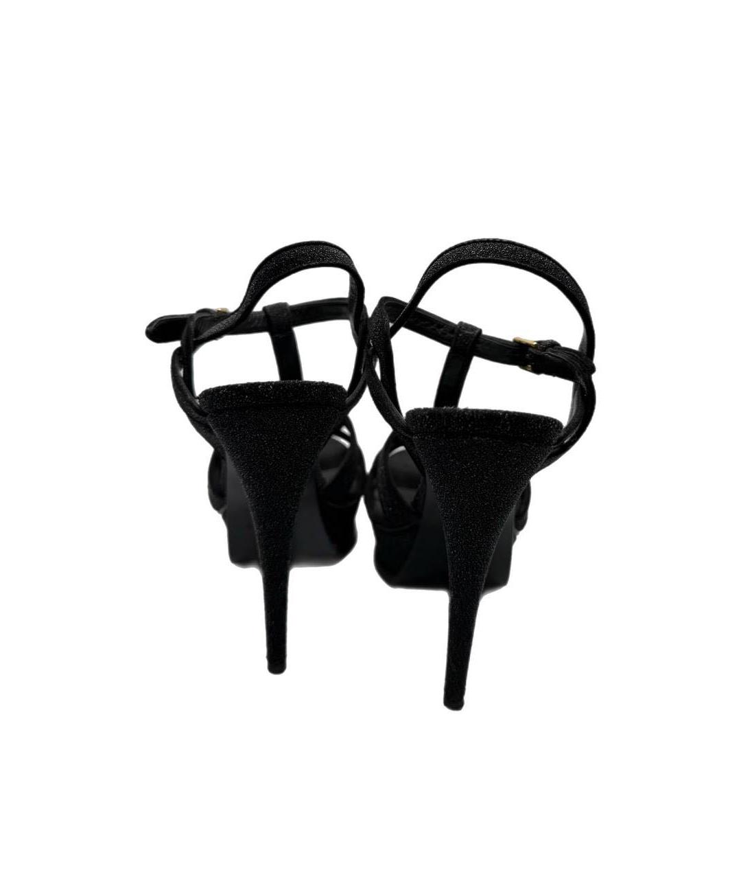 SAINT LAURENT Черные кожаные туфли, фото 4