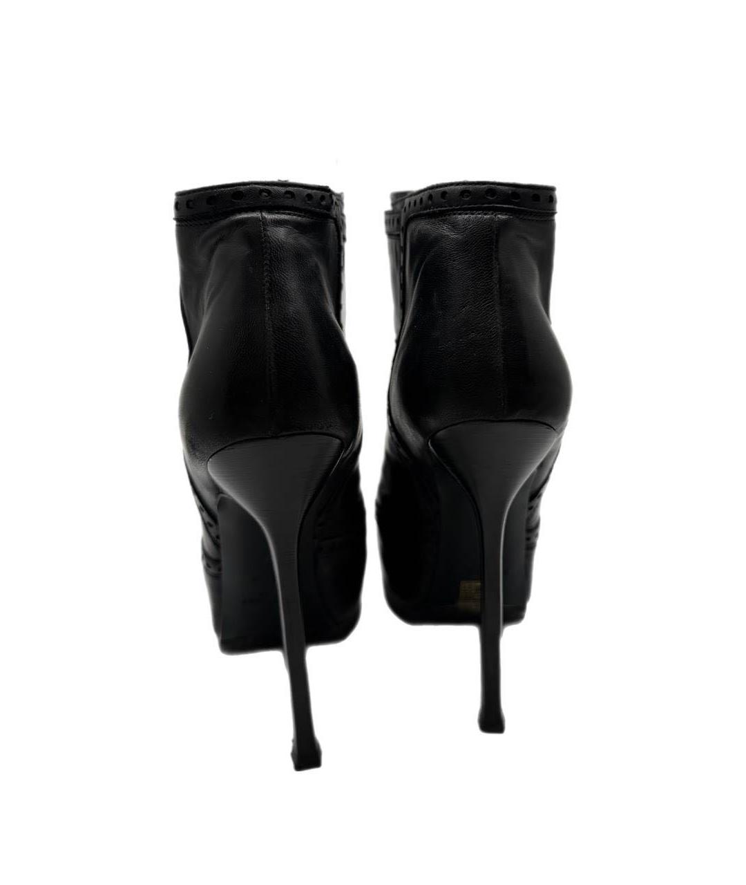 SAINT LAURENT Черные кожаные туфли, фото 4