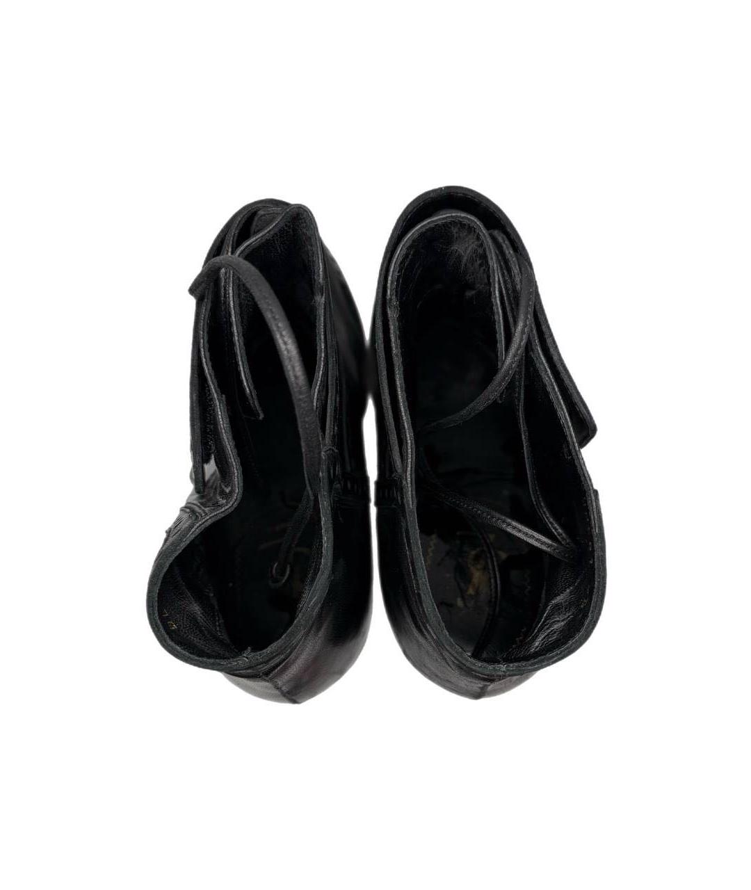 SAINT LAURENT Черные кожаные туфли, фото 3