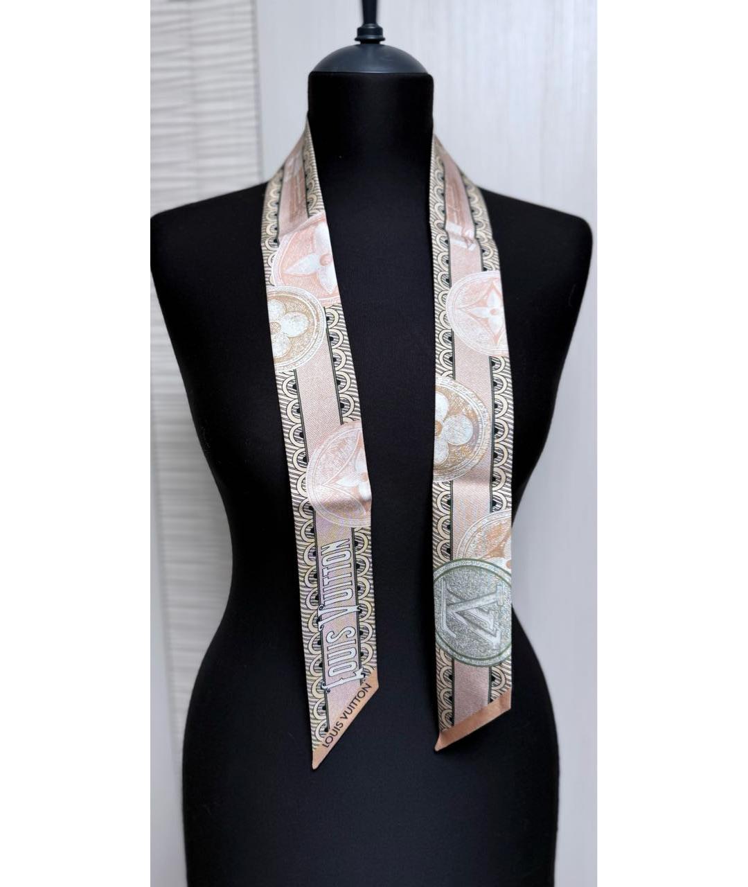 LOUIS VUITTON Мульти шелковый шарф, фото 5