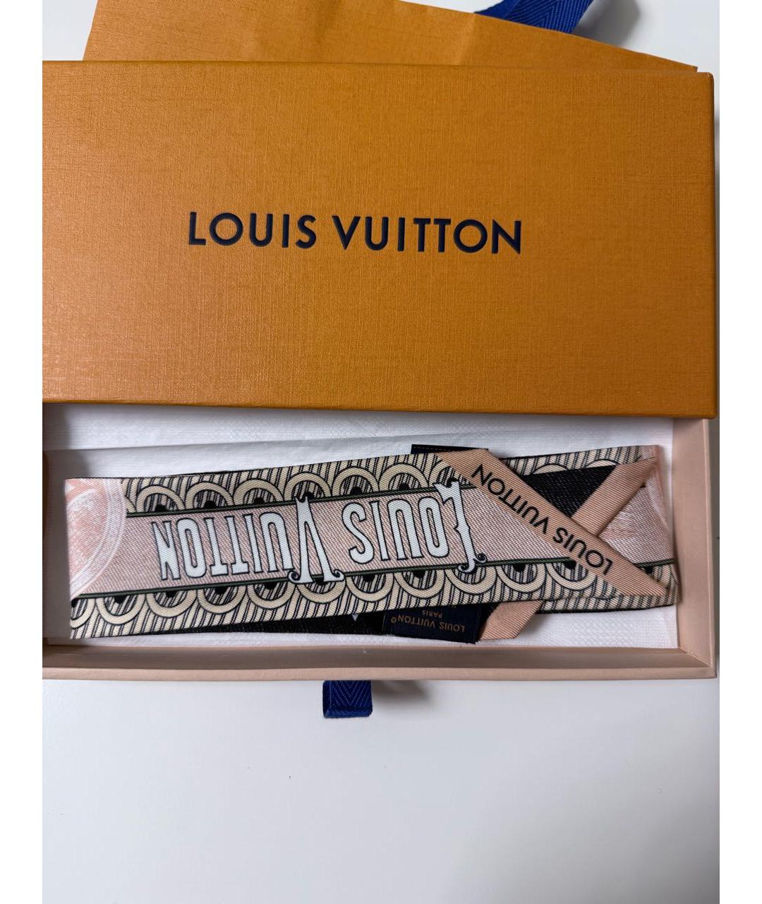 LOUIS VUITTON Мульти шелковый шарф, фото 8