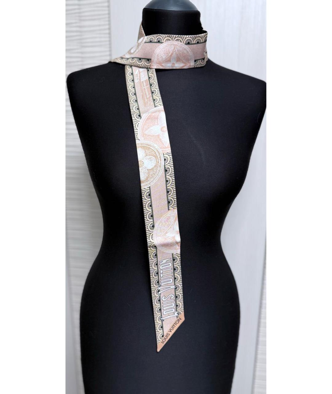 LOUIS VUITTON Мульти шелковый шарф, фото 3