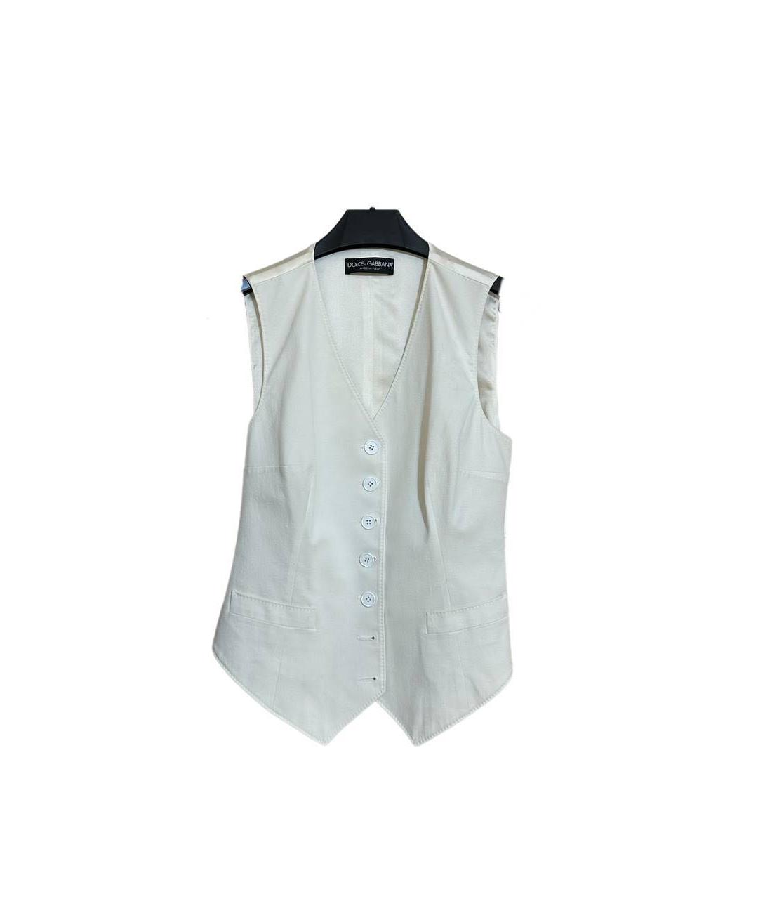 DOLCE&GABBANA Белый жилет, фото 5