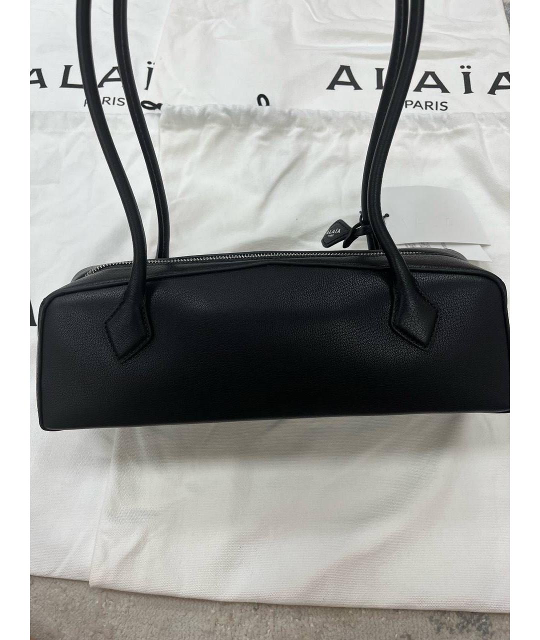 ALAIA Черная кожаная сумка через плечо, фото 3