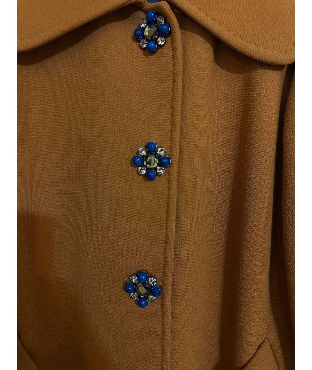 DOLCE&GABBANA Оранжевое шерстяное пальто, фото 4