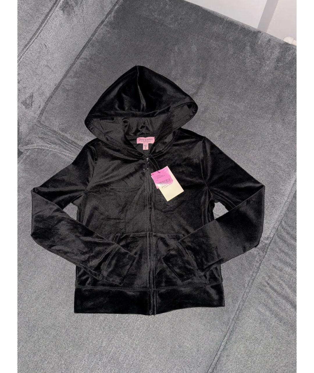 JUICY COUTURE Черный велюровый костюм с брюками, фото 8