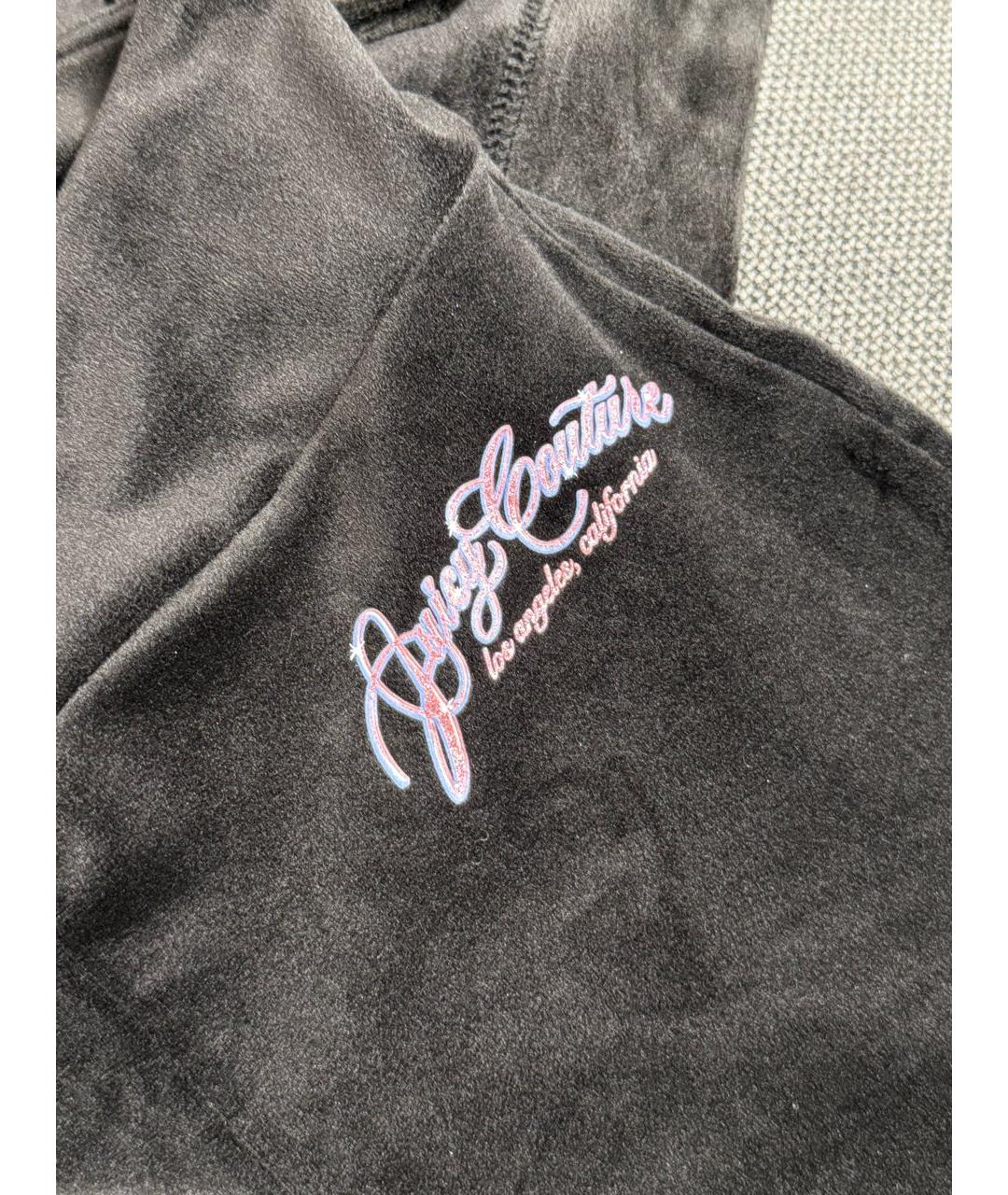 JUICY COUTURE Черный велюровый костюм с брюками, фото 7