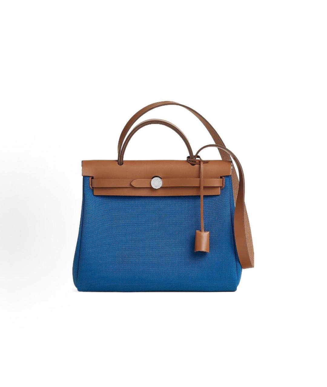 HERMES Синяя кожаная сумка через плечо, фото 4