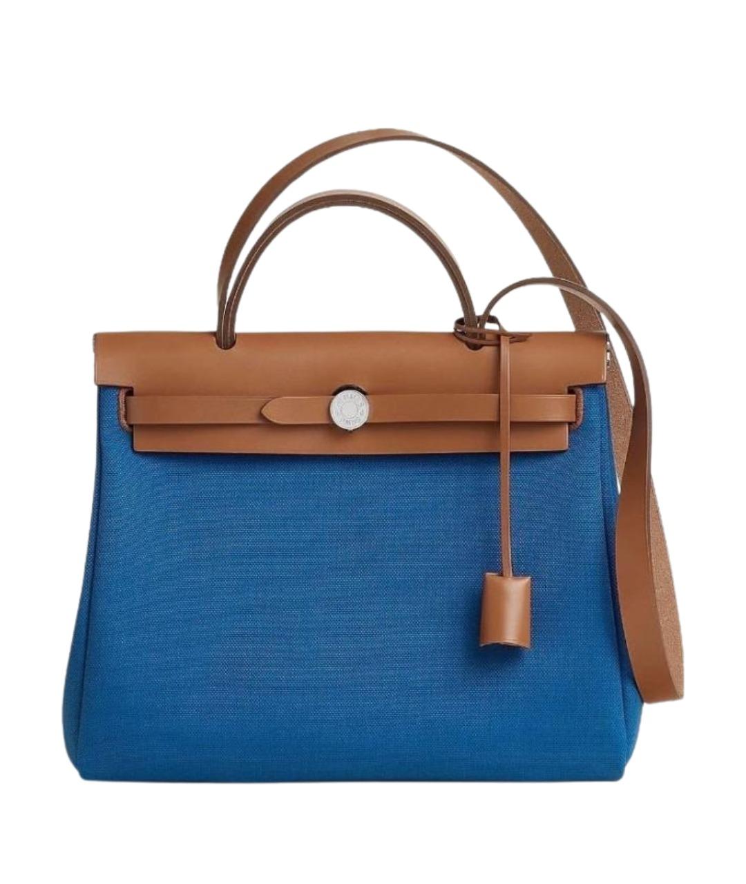 HERMES Синяя кожаная сумка через плечо, фото 1