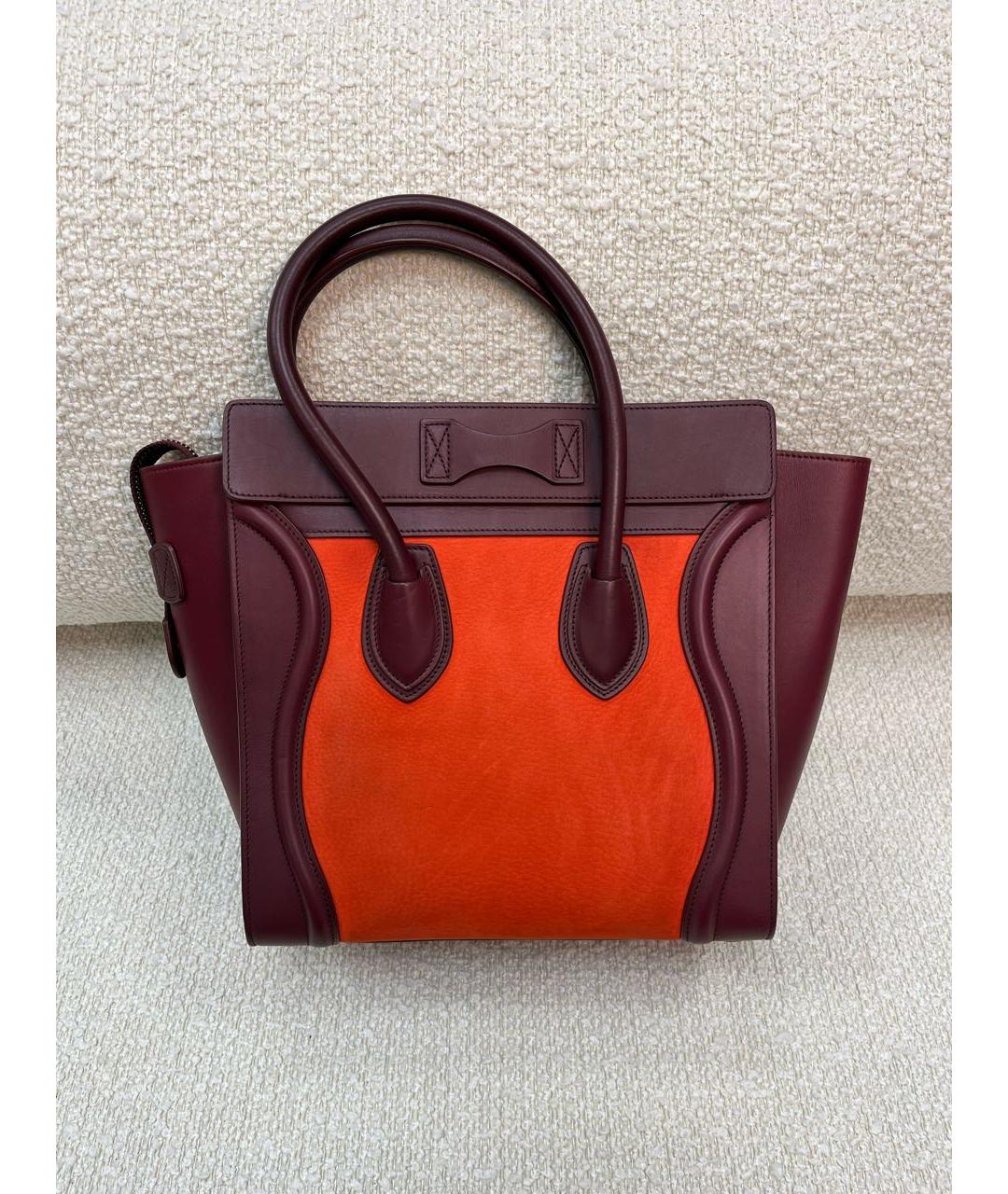 CELINE Мульти кожаная сумка с короткими ручками, фото 3