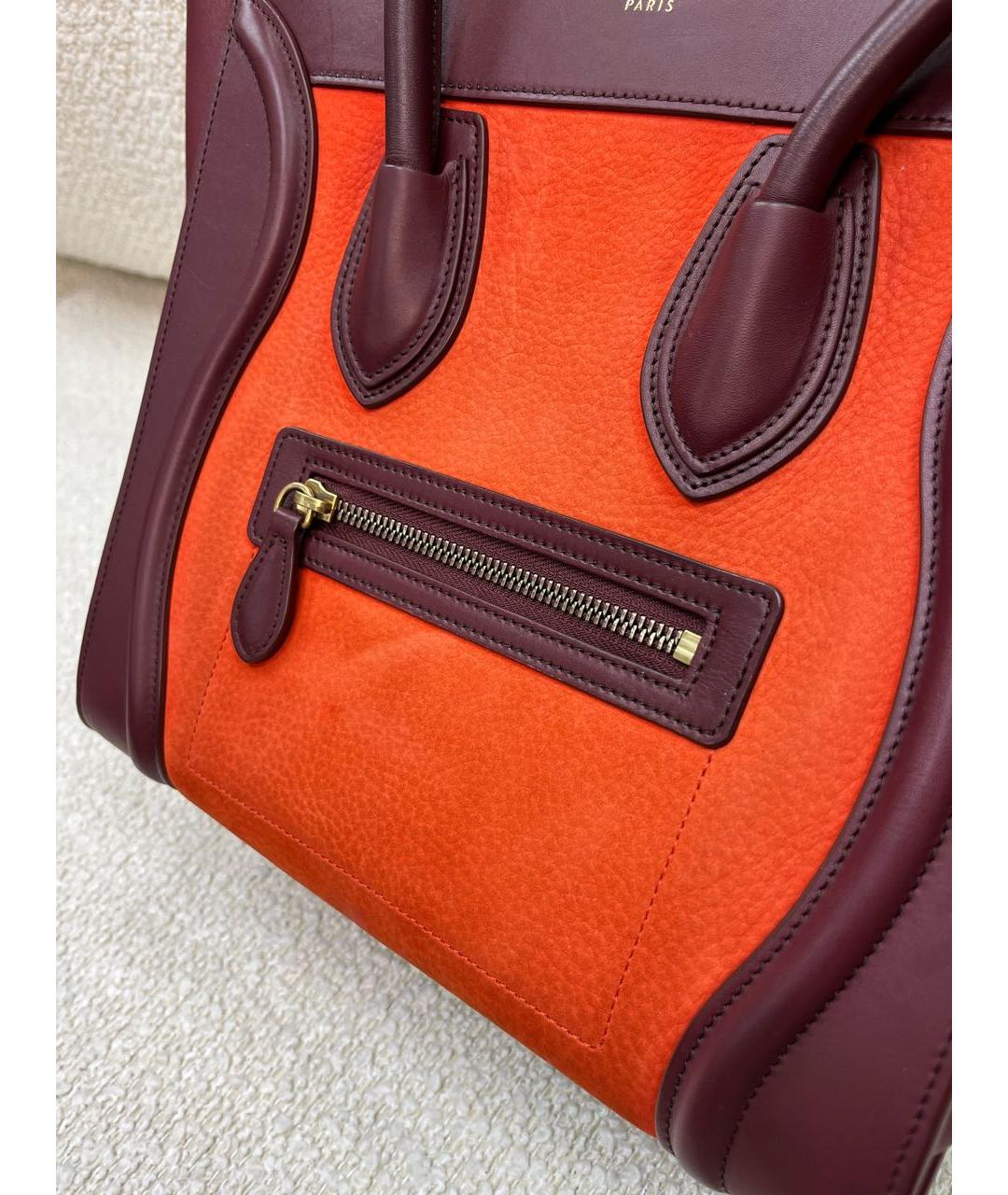 CELINE Мульти кожаная сумка с короткими ручками, фото 6