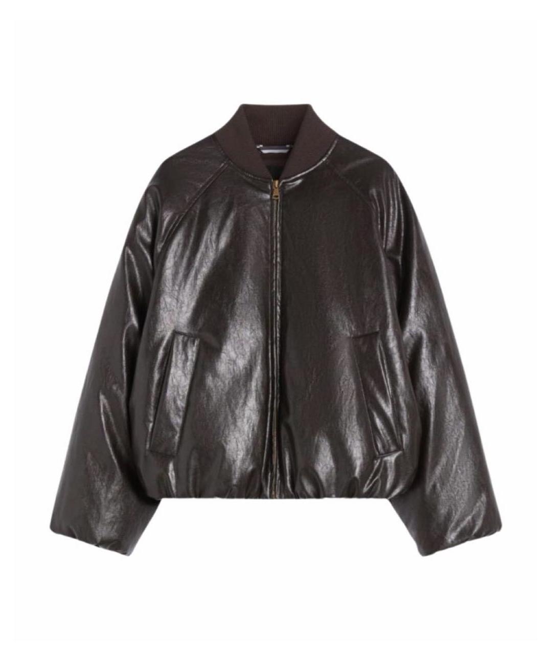 WEEKEND MAX MARA Коричневая кожаная куртка, фото 8