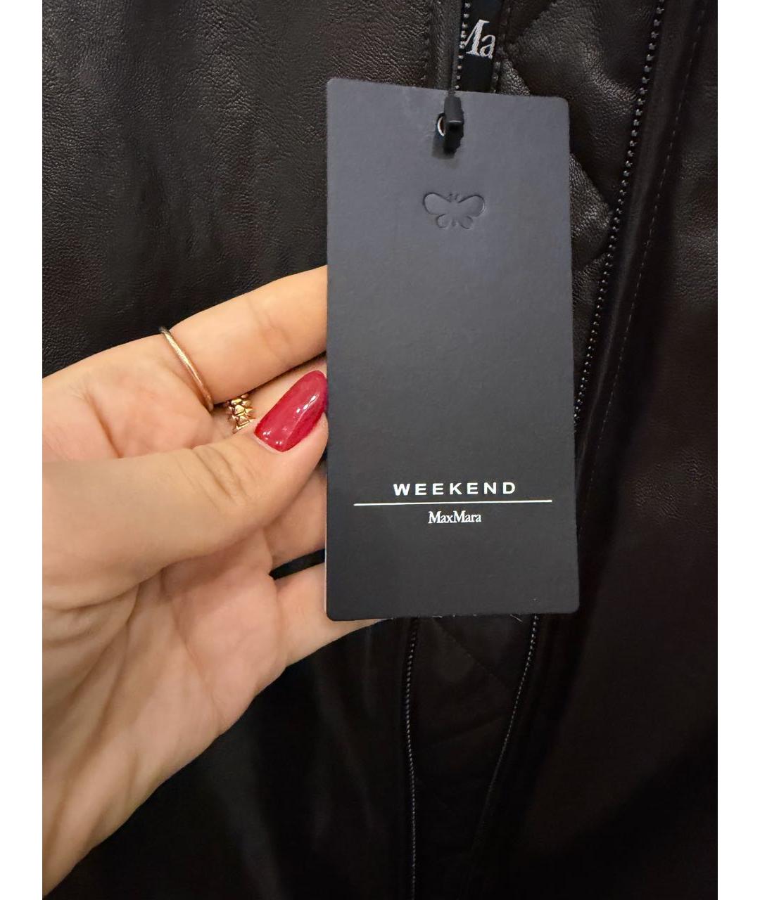 WEEKEND MAX MARA Коричневая кожаная куртка, фото 5