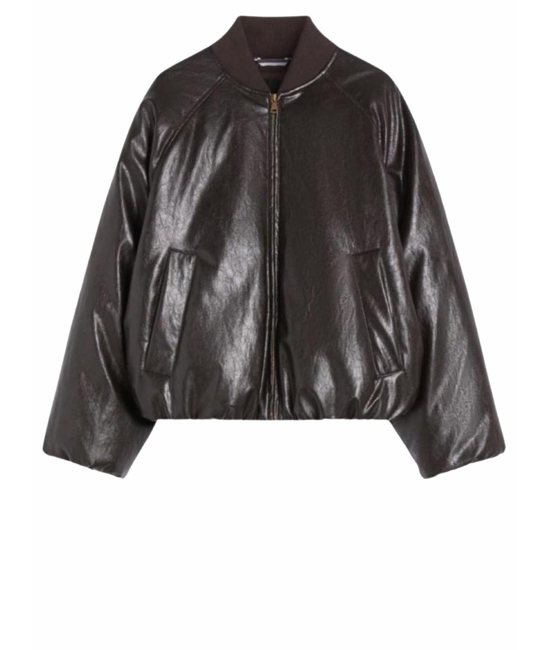 WEEKEND MAX MARA Коричневая кожаная куртка, фото 1