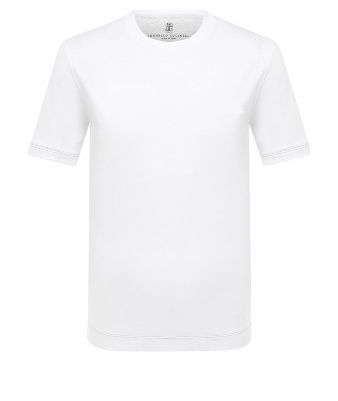 BRUNELLO CUCINELLI Белая хлопковая футболка, фото 1