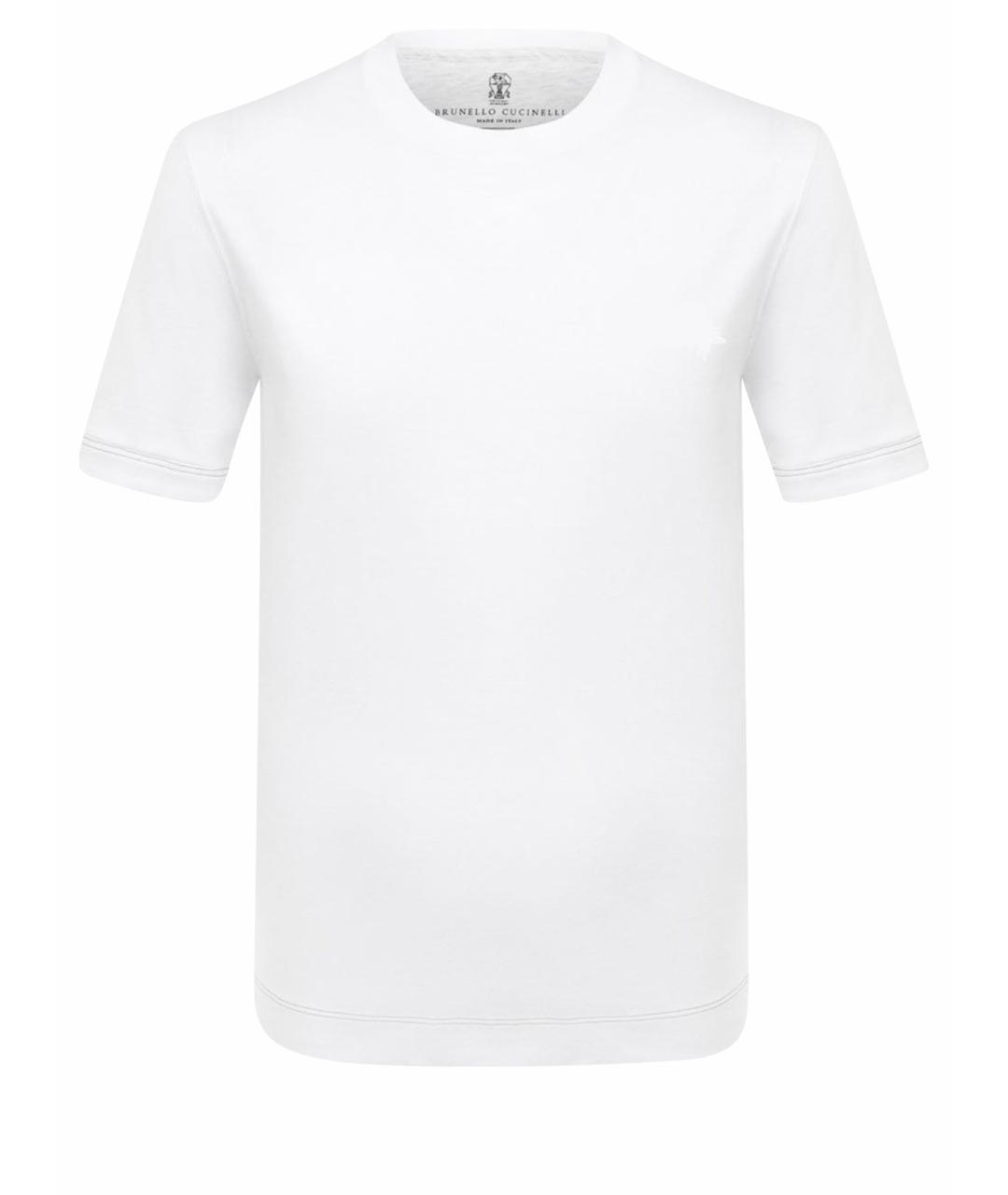 BRUNELLO CUCINELLI Белая хлопковая футболка, фото 6