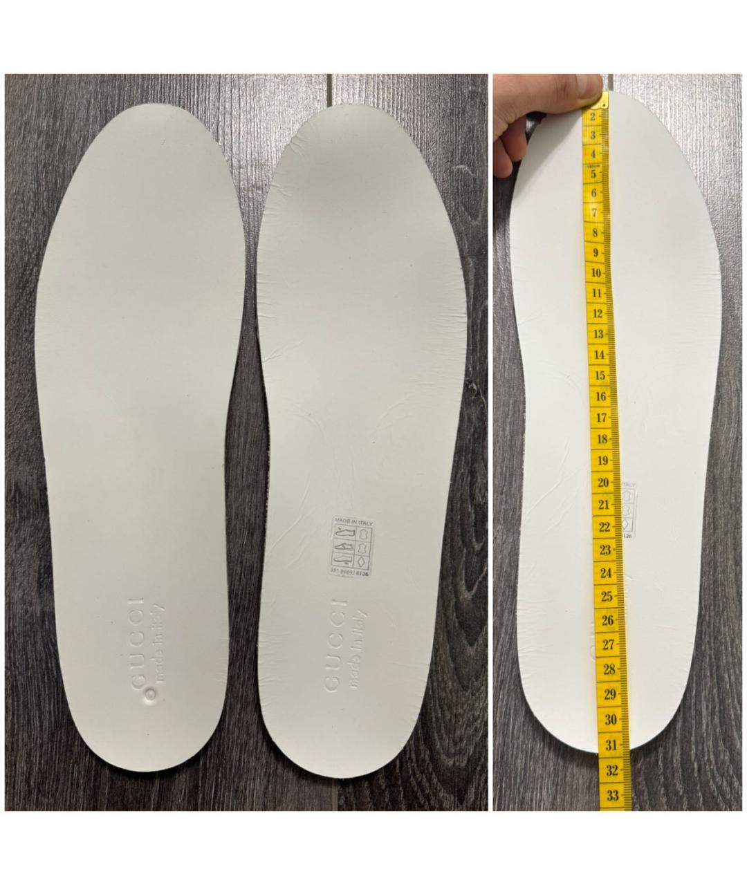 GUCCI Черные кожаные низкие кроссовки / кеды, фото 8