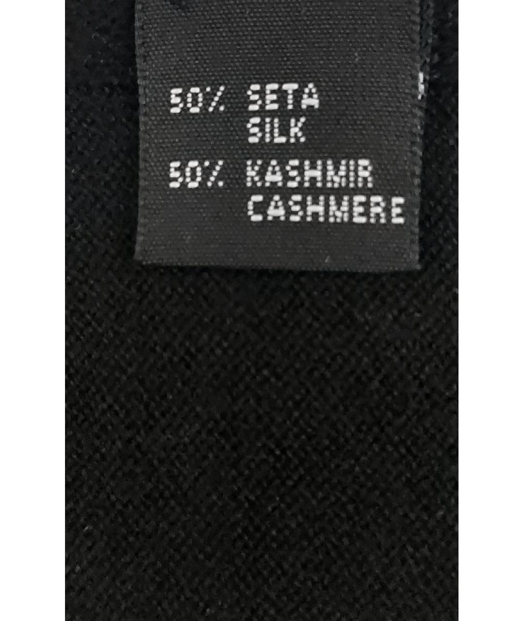 SONIA RYKIEL Черный кашемировый шарф, фото 6