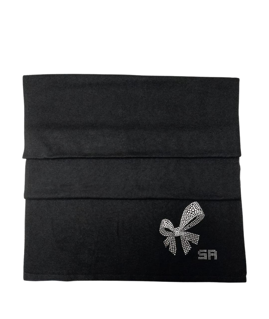 SONIA RYKIEL Черный кашемировый шарф, фото 1