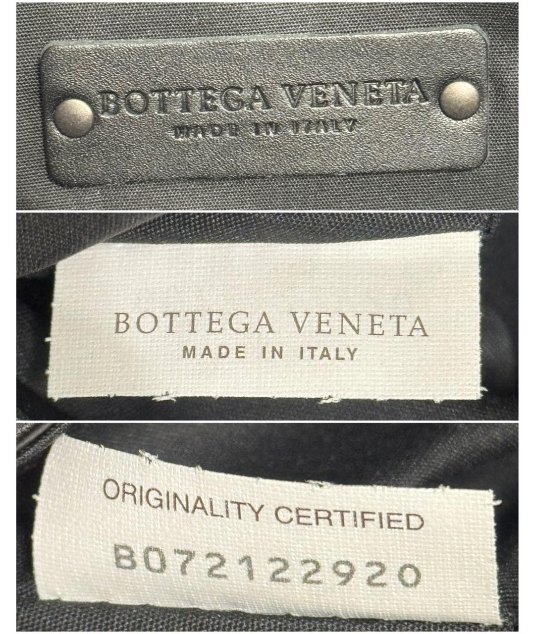 BOTTEGA VENETA Черная кожаная сумка на плечо, фото 7