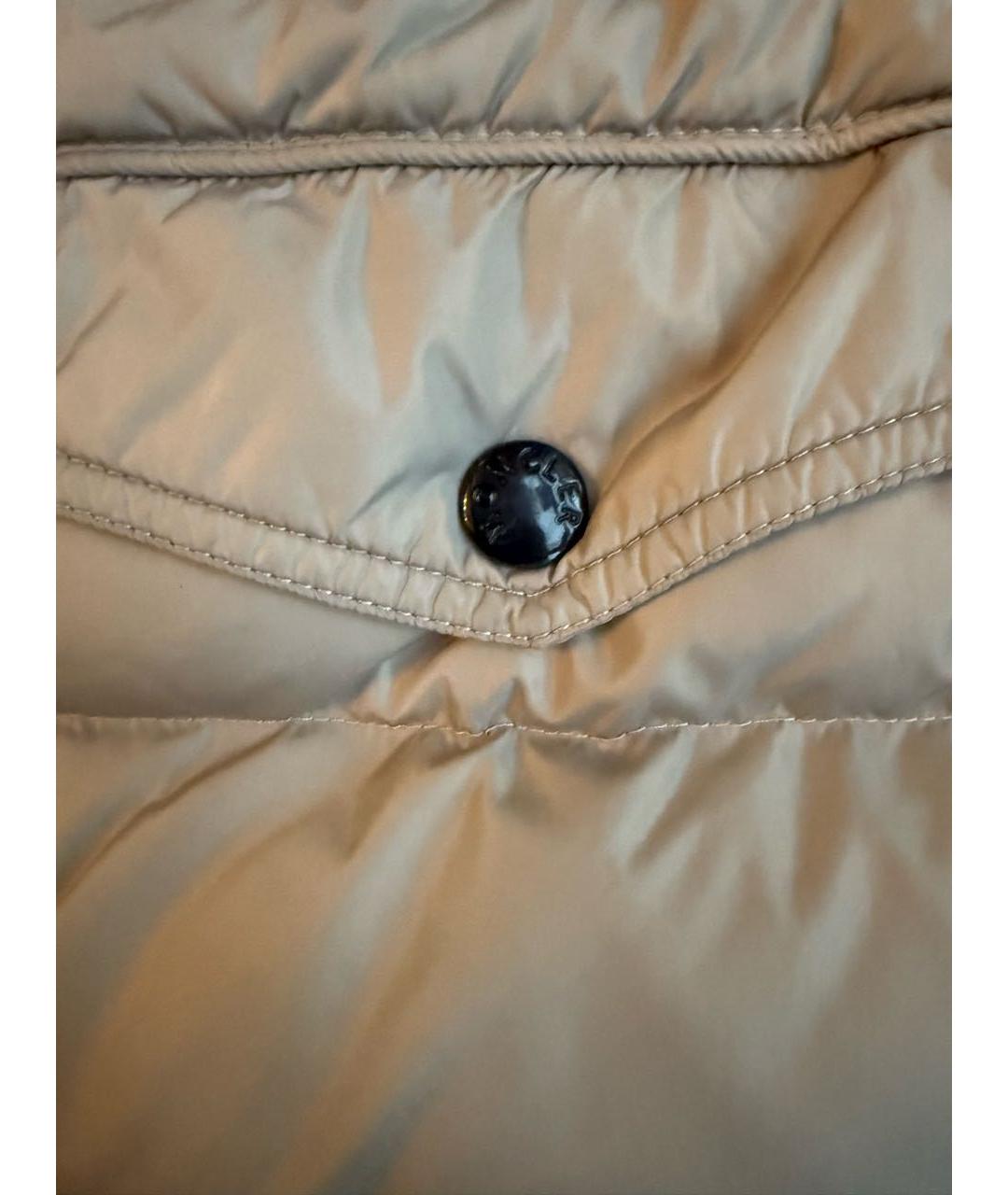 MONCLER Серый полиамидовый пуховик, фото 7