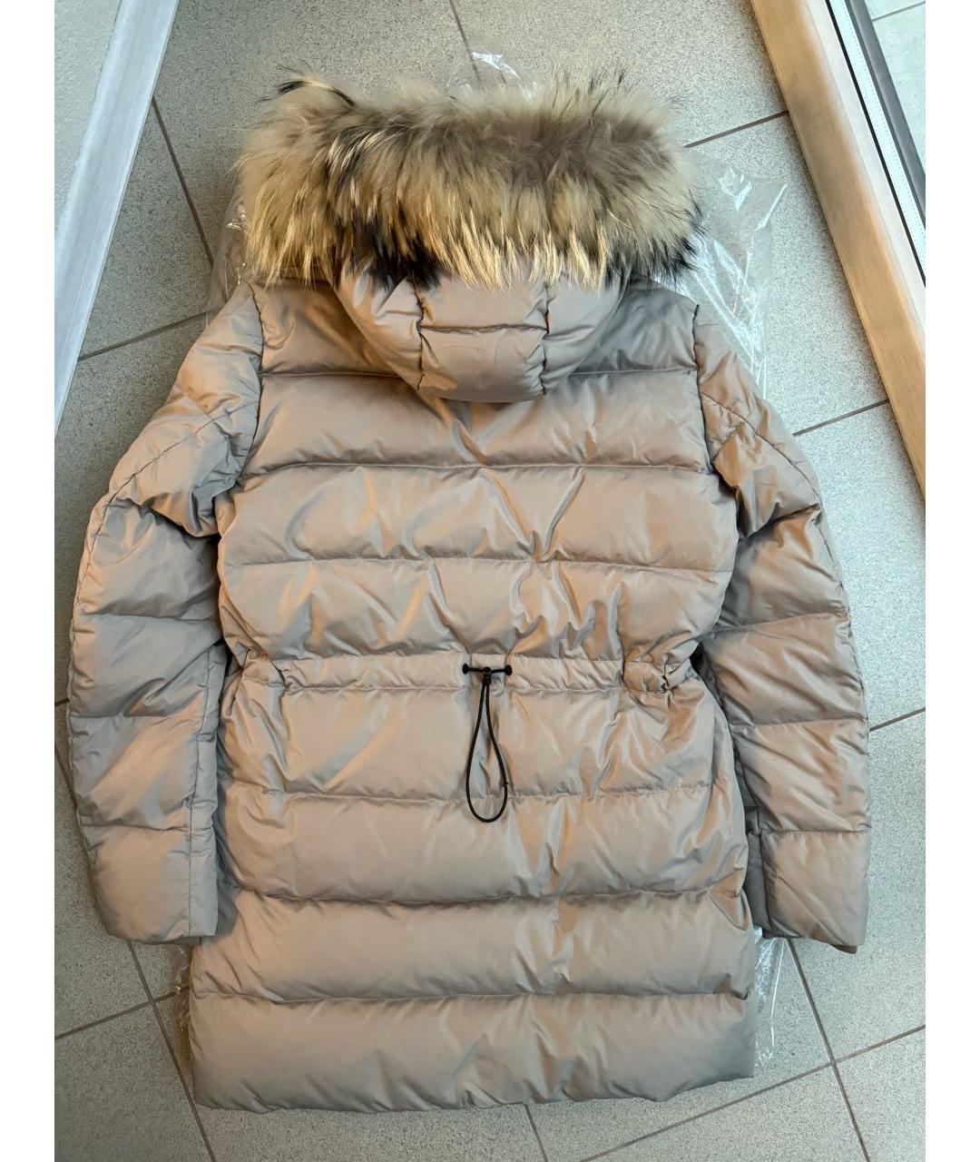 MONCLER Серый полиамидовый пуховик, фото 8