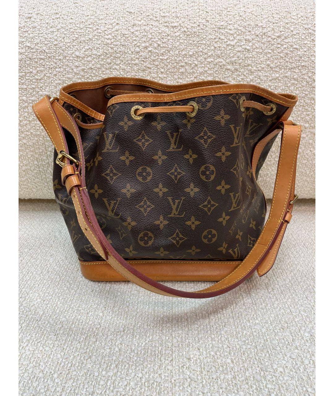 LOUIS VUITTON Коричневая кожаная сумка через плечо, фото 3