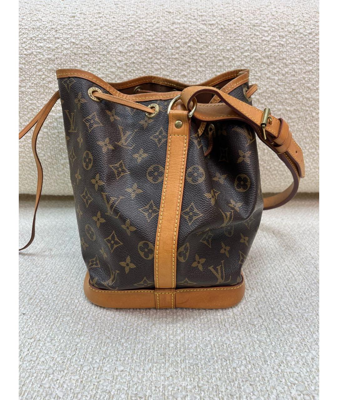 LOUIS VUITTON Коричневая кожаная сумка через плечо, фото 8