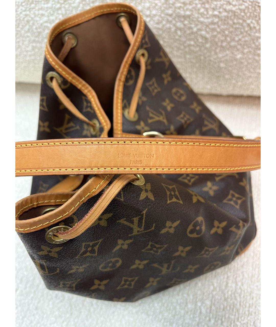 LOUIS VUITTON Коричневая кожаная сумка через плечо, фото 7