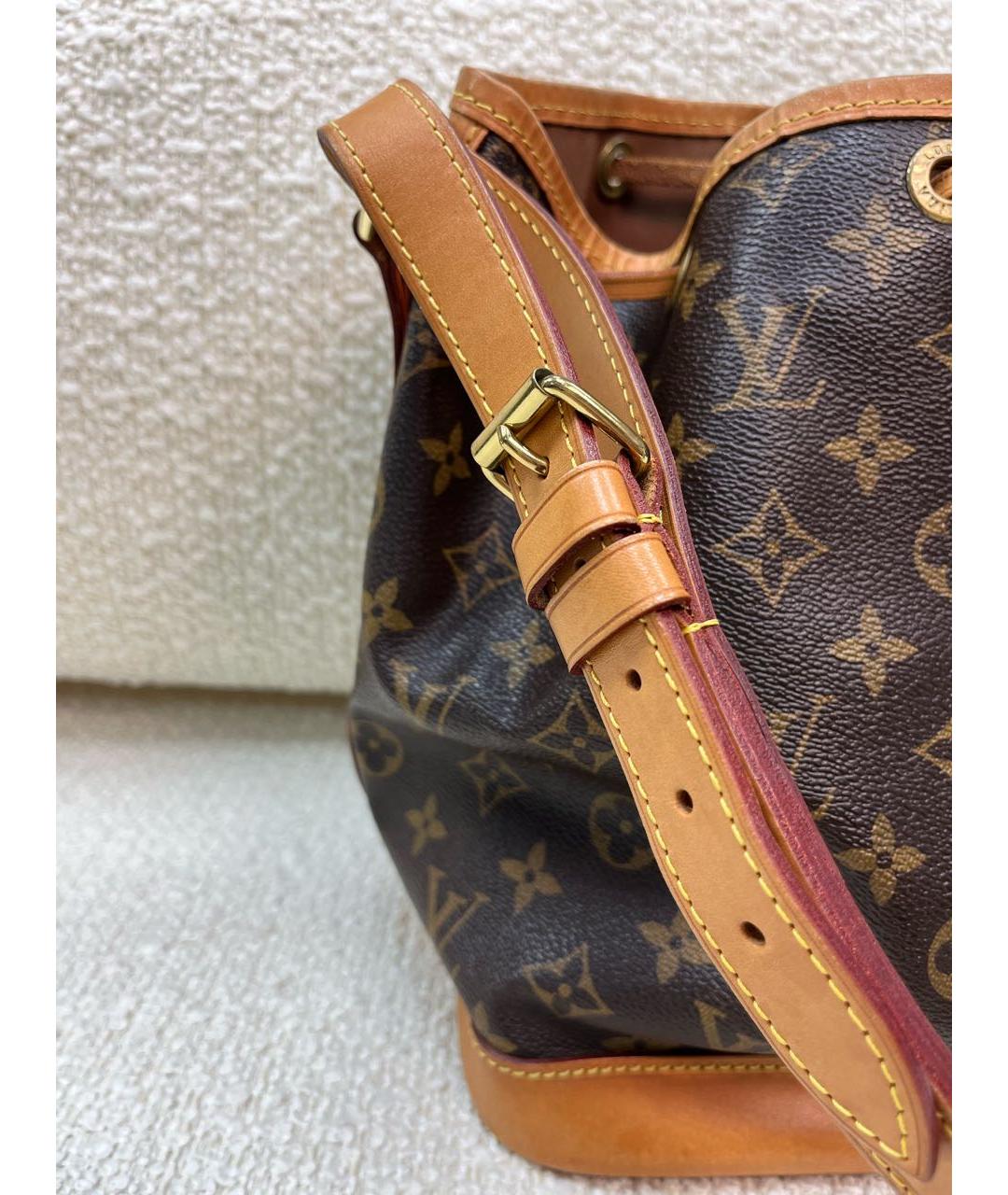 LOUIS VUITTON Коричневая кожаная сумка через плечо, фото 6