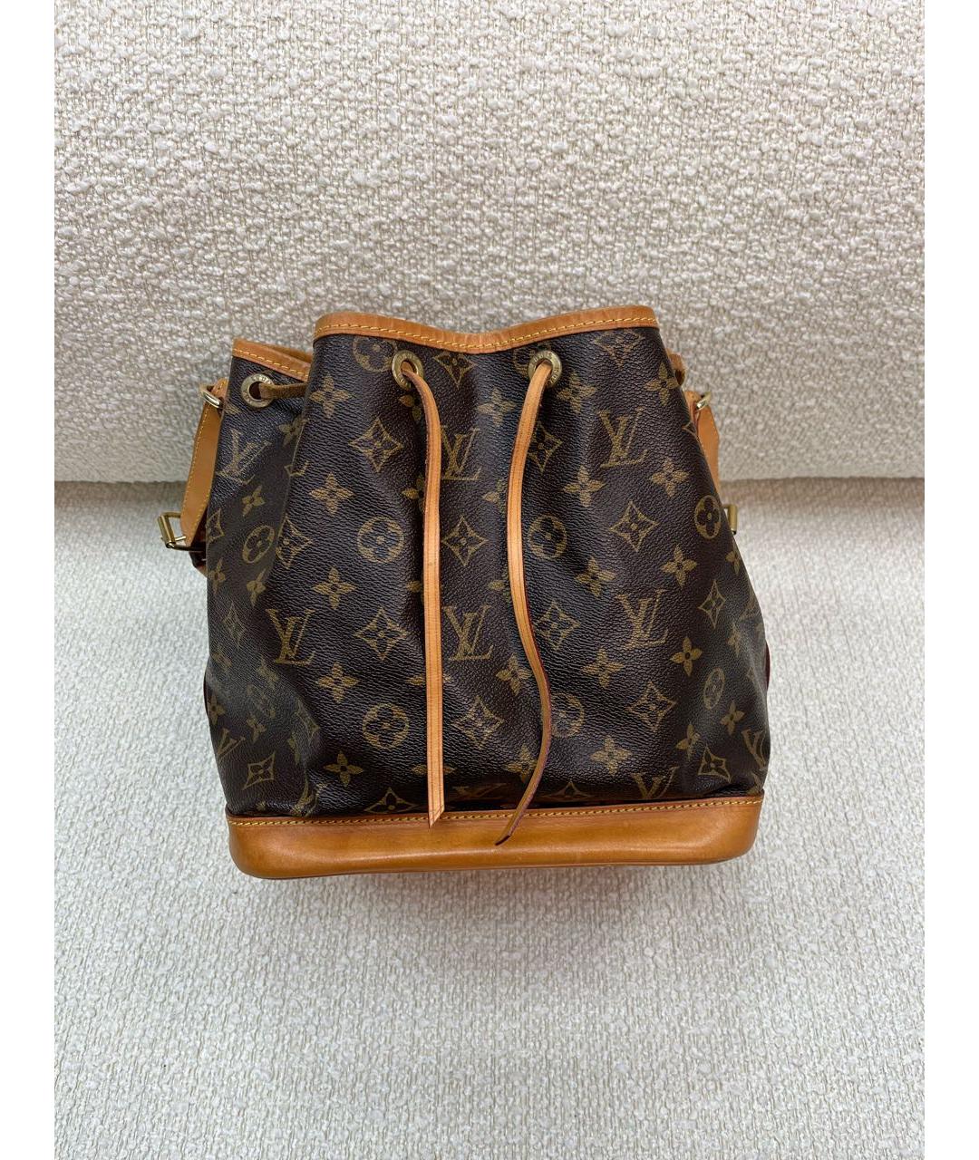 LOUIS VUITTON Коричневая кожаная сумка через плечо, фото 9