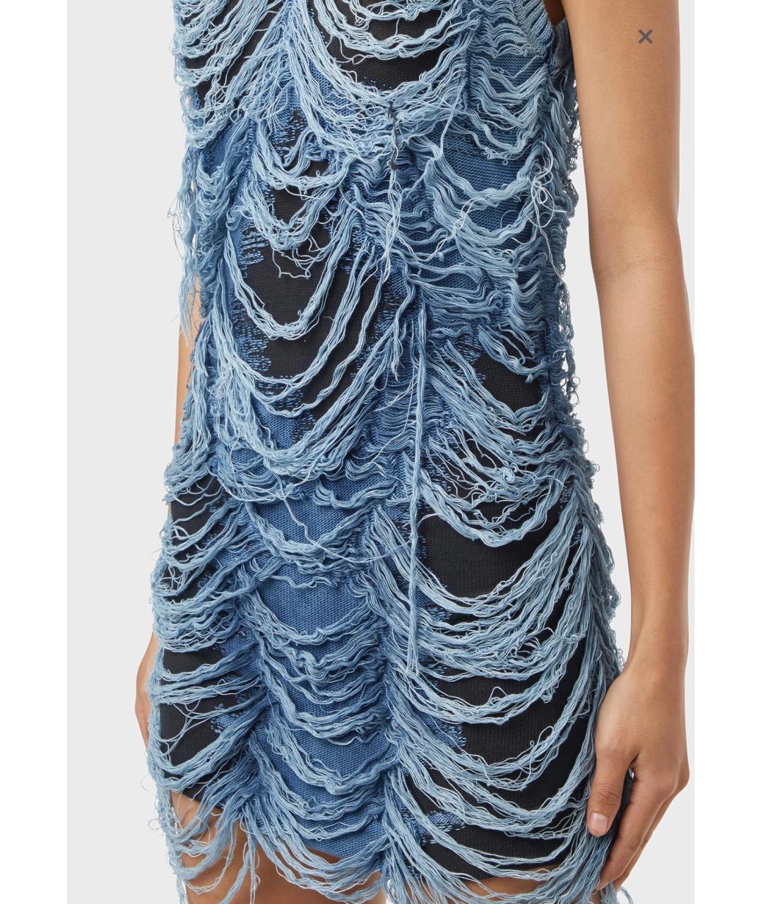 DIESEL Синее хлопковое повседневное платье, фото 4