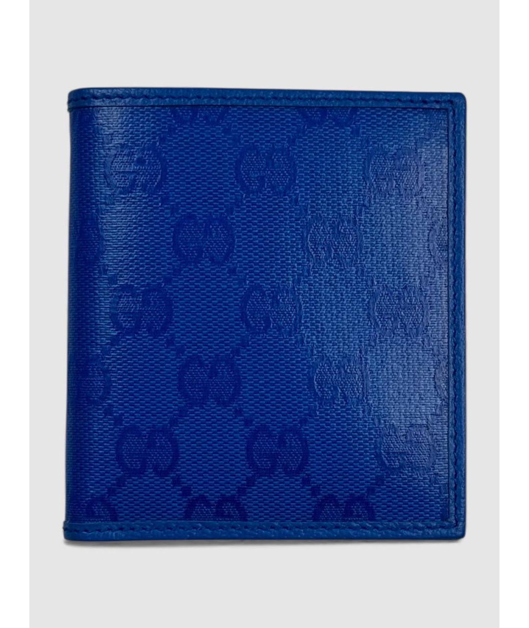 GUCCI Синий кожаный кошелек, фото 6