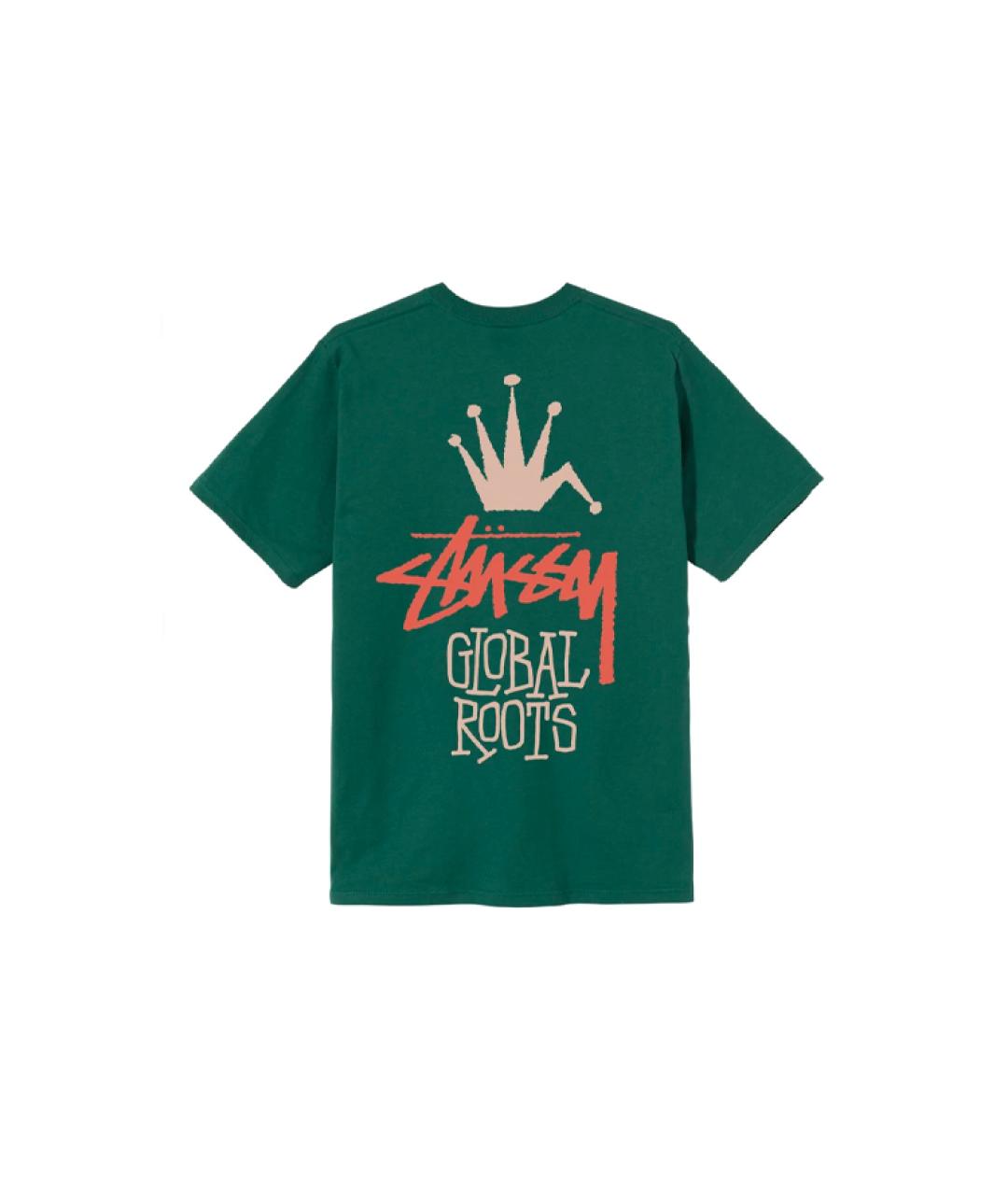 STUSSY Зеленая хлопковая футболка, фото 2