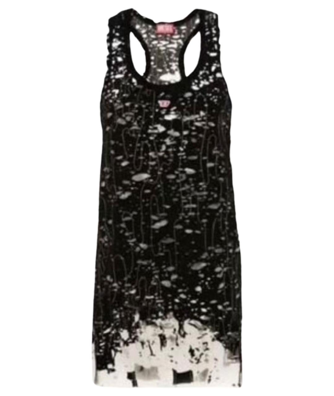 DIESEL Черное хлопковое повседневное платье, фото 1