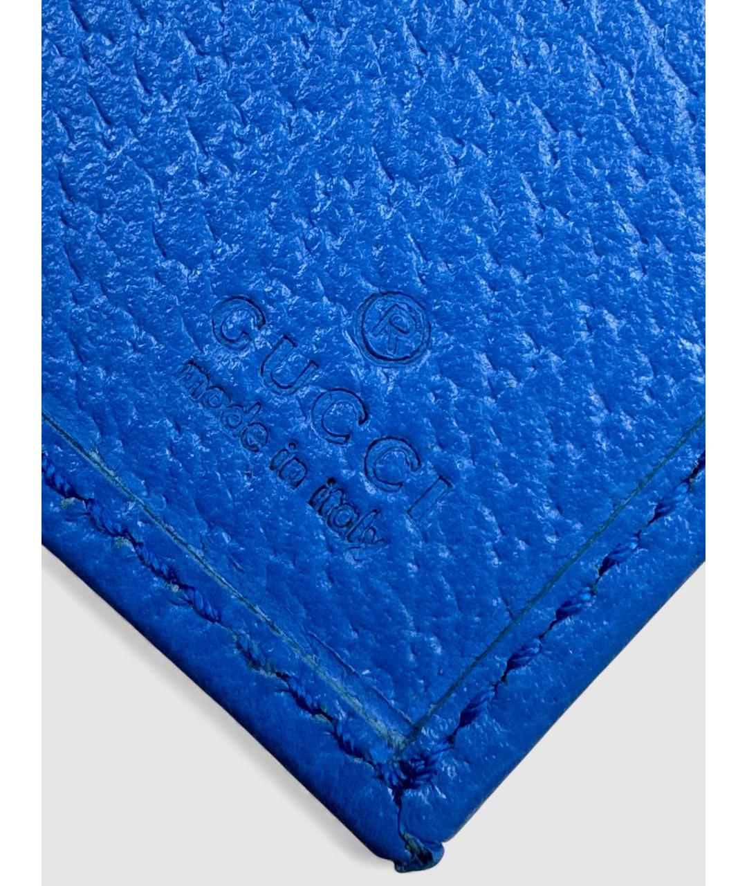 GUCCI Синий кожаный кошелек, фото 5