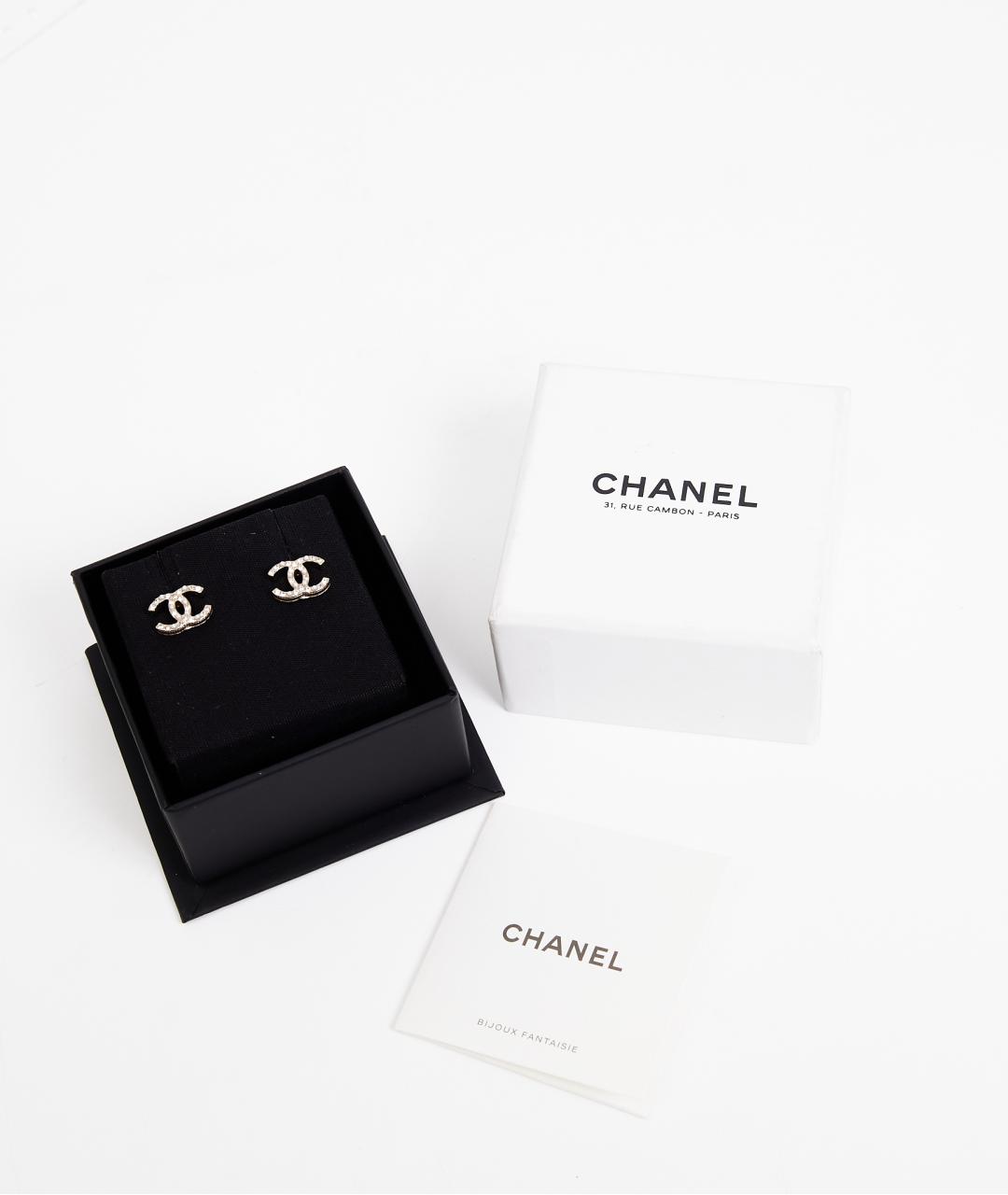 CHANEL Золотые металлические серьги, фото 3