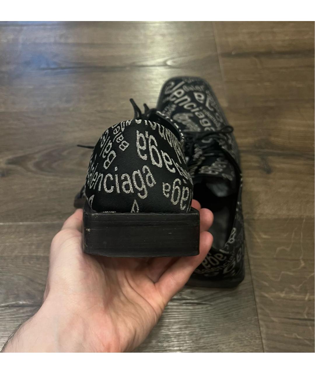 BALENCIAGA Черные синтетические туфли, фото 4