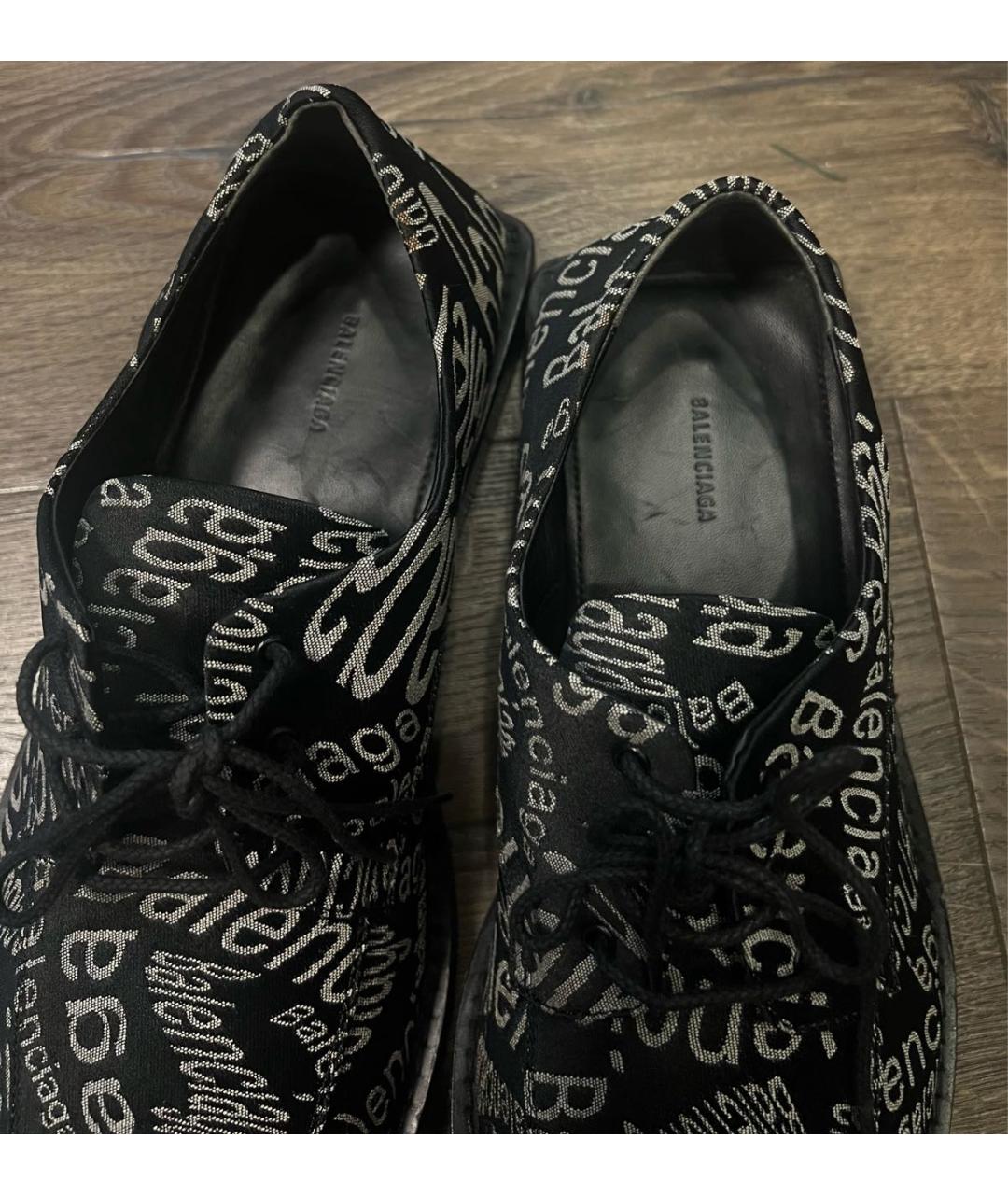 BALENCIAGA Черные синтетические туфли, фото 3