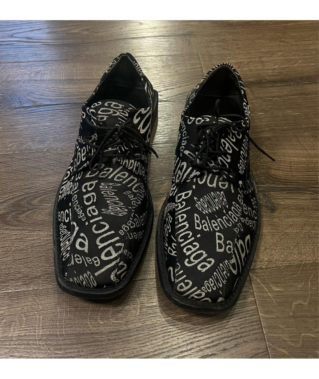 BALENCIAGA Черные синтетические туфли, фото 2