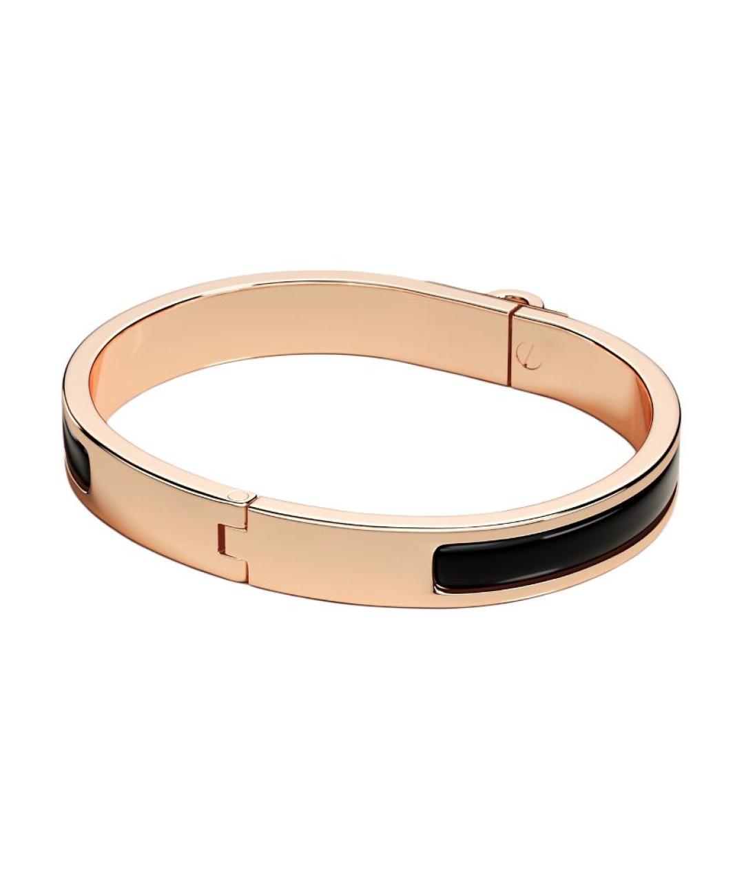 HERMES Черный металлический браслет, фото 2