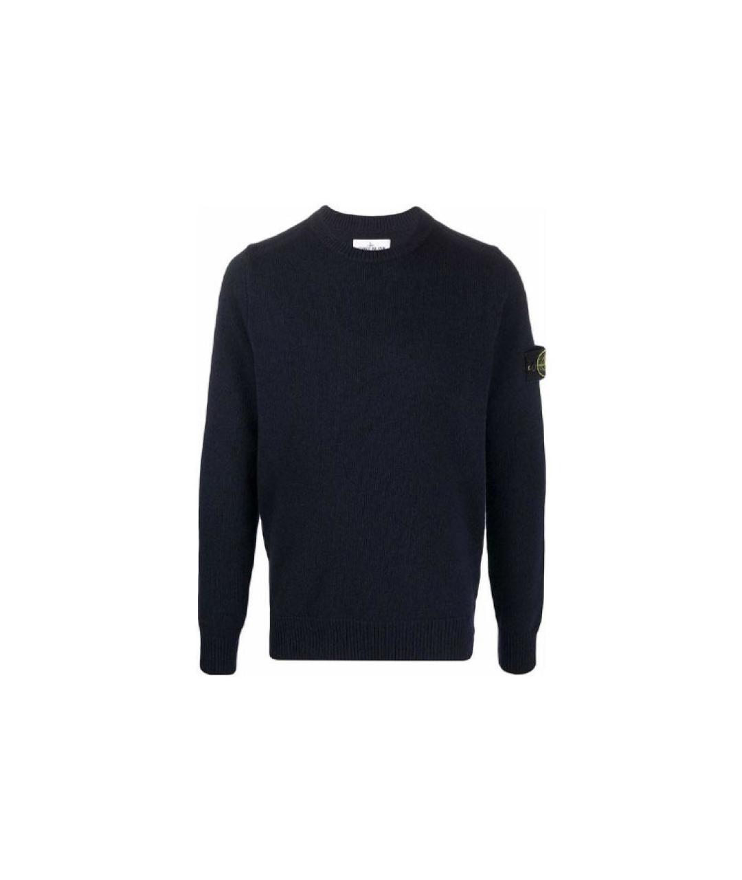 STONE ISLAND Черный хлопковый джемпер / свитер, фото 1